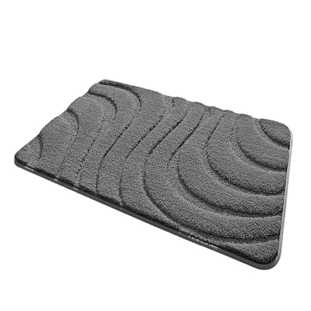 simhoa Bathroom Floor Mat Modern Soft Anti Slip Fluff Bath Carpet Simple Front Door Rug 50cmx80cm