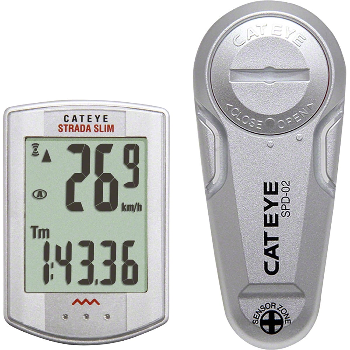 New Cateye Strada Slim Cycling Computer Speedometer CC-RD310W Wireless White 