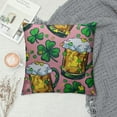 thumbnail image 2 of TIAOTIAOHOU Beer and Shamrock- Throw Pillow Covers Throw Pillow Cushion Cases Decoration for Couch Sofa Pillow Covers cojines de Cute Throw Pillows Covers for Bed Home Decor, 2 of 5