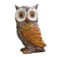 thumbnail image 2 of Walbest Garden Leaf Animal Figurine Turtle Owl Squirrel Rabbit Fox Bird Hedgehog Snail Statue Resin Animal Sculpture Yard Decoration Ornament, 2 of 8