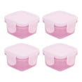 thumbnail image 2 of 4Pcs Dream Lifestyle Mini Food Storage Containers,Stackable Leak-Resistant Meal Prep Containers with Buckles, Reusable Plastic Storage Box with Airtight Lid for Outdoor Traveling Camping and More, 2 of 8