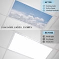 thumbnail image 4 of Clouds Fluorescent Light Covers, Blue White Sky Natural Landscape Magnetic Light Covers for Ceiling Lights, Fluorescent Ceiling Shade Filters for Classroom Bedroom Office 4x2Ft x 2PCS, 4 of 8