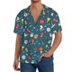 thumbnail image 1 of Balery Sports Ball Camisa Casual de Manga Corta con Botones para Hombre, Texturizada, Estilo Cubano, para Playa, Verano-XX-Large, 1 of 5