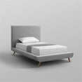 thumbnail image 6 of Lyle Beds Grey Linen Twin Upholstered Walnut Tapered Legs, 6 of 7