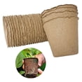 thumbnail image 4 of 20 Piezas Macetas Biodegradables, Macetas Pequeñas de Fibra, Juego de Macetas de Jardinería, Plántulas y Cubo Compostable para Germinar sin Plástico sin Turba (Taza Redonda Pequeña: 6x6 cm),, 4 of 5