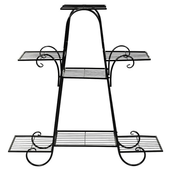 Resenkos Raised Planter Stand, Large Space Flower Rack Shelf,7 Tier Metal Patio Plant Stand