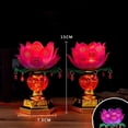 thumbnail image 4 of Led  Light  Flower Lamp  Buddha Lamp 1 Pair LED  Light Buddha  Lamp USB Powered Light Transmitting Engraving Pattern Household LED Lamp 15x7.5cm, 4 of 5