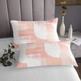 thumbnail image 3 of Erosebridal Modern Minimalism Coverlet Set Twin, Pink Abstract Bedding Set, Geometric Bed Set, Breathable Bedroom Decorative, 2pcs, 3 of 5
