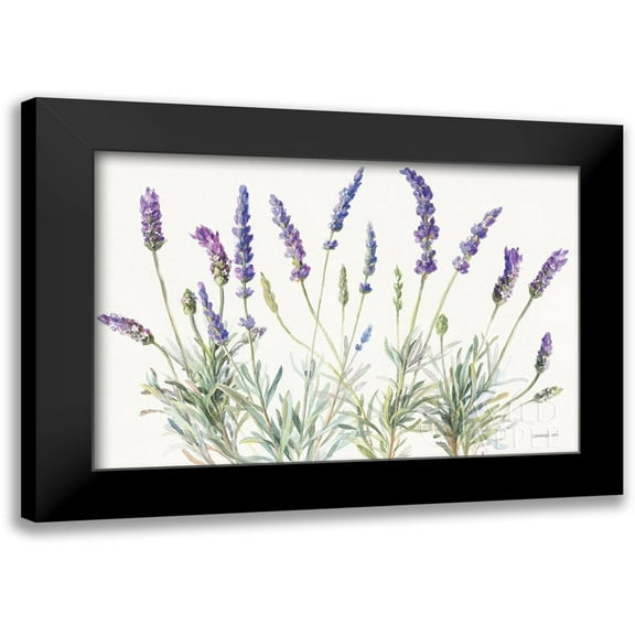 Nai, Danhui 14x11 Black Modern Framed Museum Art Print Titled - Floursack Lavender V on Linen