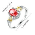 Jungdeepe Simple And High End Color Zircon Ring For Women Fashionable