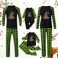 thumbnail image 5 of Aofany Family Matching Christmas Pajamas Set, Christmas Tree&Letter Print Long-Sleeved T shirt Tops + Plaid Trousers Holiday Sleepwear Outfits for Family Member, 5 of 5