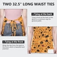 thumbnail image 6 of Halloween Witchy Icons on Orange Apron-Garden Aprons for Women with Pockets-Cotton Linen Waterproof Kitchen Cooking Gardening Aprons Adjustable for Kitchen,Cooking,BBQ and Salon 32"x27", 6 of 7