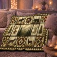 thumbnail image 6 of North American Wildlife Forest Cabin Lodge Scene Moose, Peaceful Mountain Lake Scene, Warm Flannel Blanket for Cabin and Lodge, Outdoor Lovers Camping Gift, Artistic Home Decor, 6 of 9