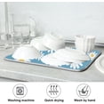 thumbnail image 7 of Coolnut Daisy Flower Kitchen Dish Drying Mat, 16'' x 18'' Super Absorbent Dish Drying Mat for Kitchen, Sink, Dining Table Home Decor, 7 of 7