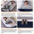 thumbnail image 6 of Pregnancy Velvet Pillow Maternity Belly Contoured Body J Shape Extra Large Grey byTopchances, Pink & Grey, 6 of 8