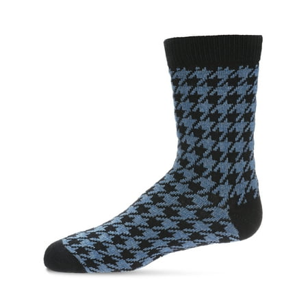 

MeMoi Houndstooth Cotton Blend Crew Sock - Boys - Male