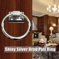 thumbnail image 4 of Shiny Silver Drop Pull Ring Wooden Door Knocker Chair Pulls Handle, 4 of 7