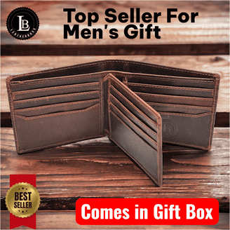 Stealth Mode Leather Trifold RFID Wallet For Men With Flip Out ID