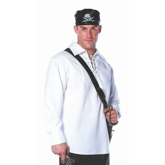 Underwraps White Pirate Men's Costume Shirt: XXL Male