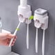 thumbnail image 2 of Dispensador automático de pasta dental en blanco, sin necesidad de perforaciones, con tecnología de vacío y soporte para cepillos eléctricos, ideal para baños y uso diario., 2 of 6