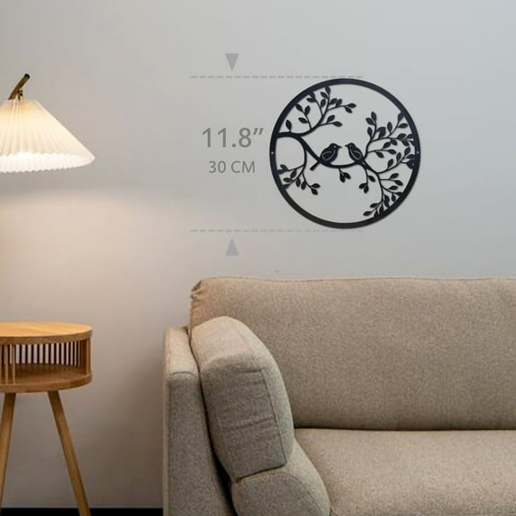 ACOPELO Tree of Life Wall Sculptures Art Deco Round Loving birds Wall Decor 1 Count