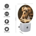 thumbnail image 3 of Night Light Plug into Wall,Dusk to Dawn Sensor Auto-On/Off for Bathroom, Hallway,Kids Room-Cute Dog Dressed As Aristocrat Sitting At The Desk, 3 of 4