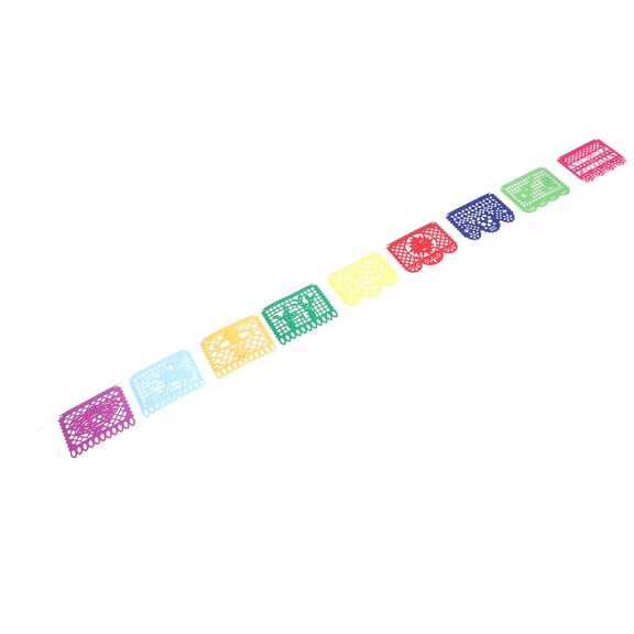 LOLIPPYY 1Set Easy Hang Mexican Fiesta Felt Banner for Day of The Dead and Outdoor Party Decor