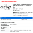 thumbnail image 2 of Timing Belt Kit - Compatible with 1999 - 2005 Hyundai Sonata 2.4L 4-Cylinder GAS 2000 2001 2002 2003 2004, 2 of 2