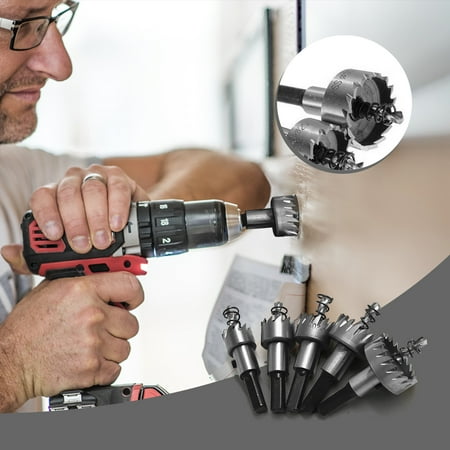 

5 of Hole Saw Wood Knife Hole Drill High Speed Steel Serrated Hole Opener Tools for Flash Deals Women Men
