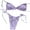 Purple, variant on Cheers US Women's Swimsuit Halter Triangle Bra with Tie Side Panty Bikini Set Beach Wear