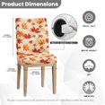 thumbnail image 6 of Xoenoiee Maple Leaves Print Dining Chair Covers, Removable Chair Covers Thanksgiving Decor for Dining Room Stretch Parsons Chair Slipcover Washable Kitchen Chair Protector Cover, 1 Pack, 6 of 7