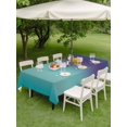 thumbnail image 4 of Outdoor Tablecloth with Umbrella Hole for Patio/Picnic/Party/Camping, Teal Purple Ombre Waterproof Table Cloth Rectangle Table Cover Washable, Modern Art Abstract Aesthetics (52"x 70"), 4 of 8