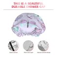 thumbnail image 5 of Disketp Purple Butterfly Shower Caps,Reusable Shower Cap For Women, Double Layer Waterproof Hair Cap, Large Size For All Hair Lengths,For Girls Spa Home Salon Use, 5 of 9