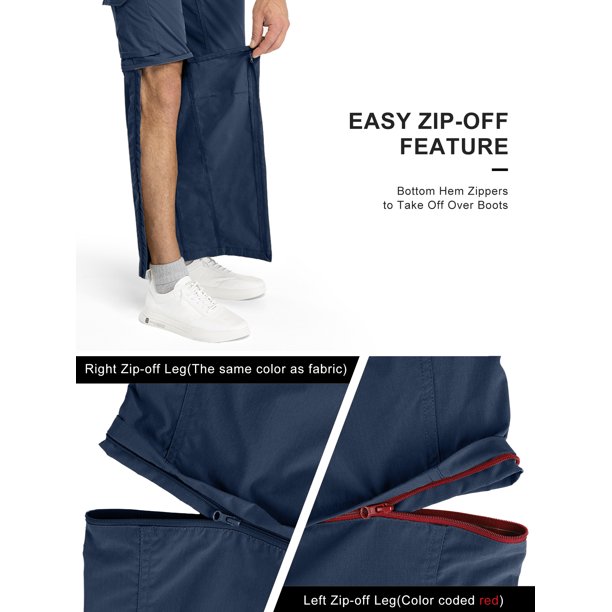 メンズウェア STRETCH LIGHT WEIGHT PACKABLE PANTS 33,000ft Men's Convertible Hiking Pants, Quick Dry Stretch Zip-Off