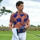 thumbnail image 3 of Fotbe Vintage USA Flag Camiseta Polo de Golf para Hombre con Estampado – Camisa Deportiva Transpirable con Cuello Abotonado-Large, 3 of 6
