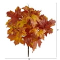 thumbnail image 2 of Nearly Natural 18in. Autumn Maple Leaf Artificial Flower (Set of 2), Orange, 2 of 3