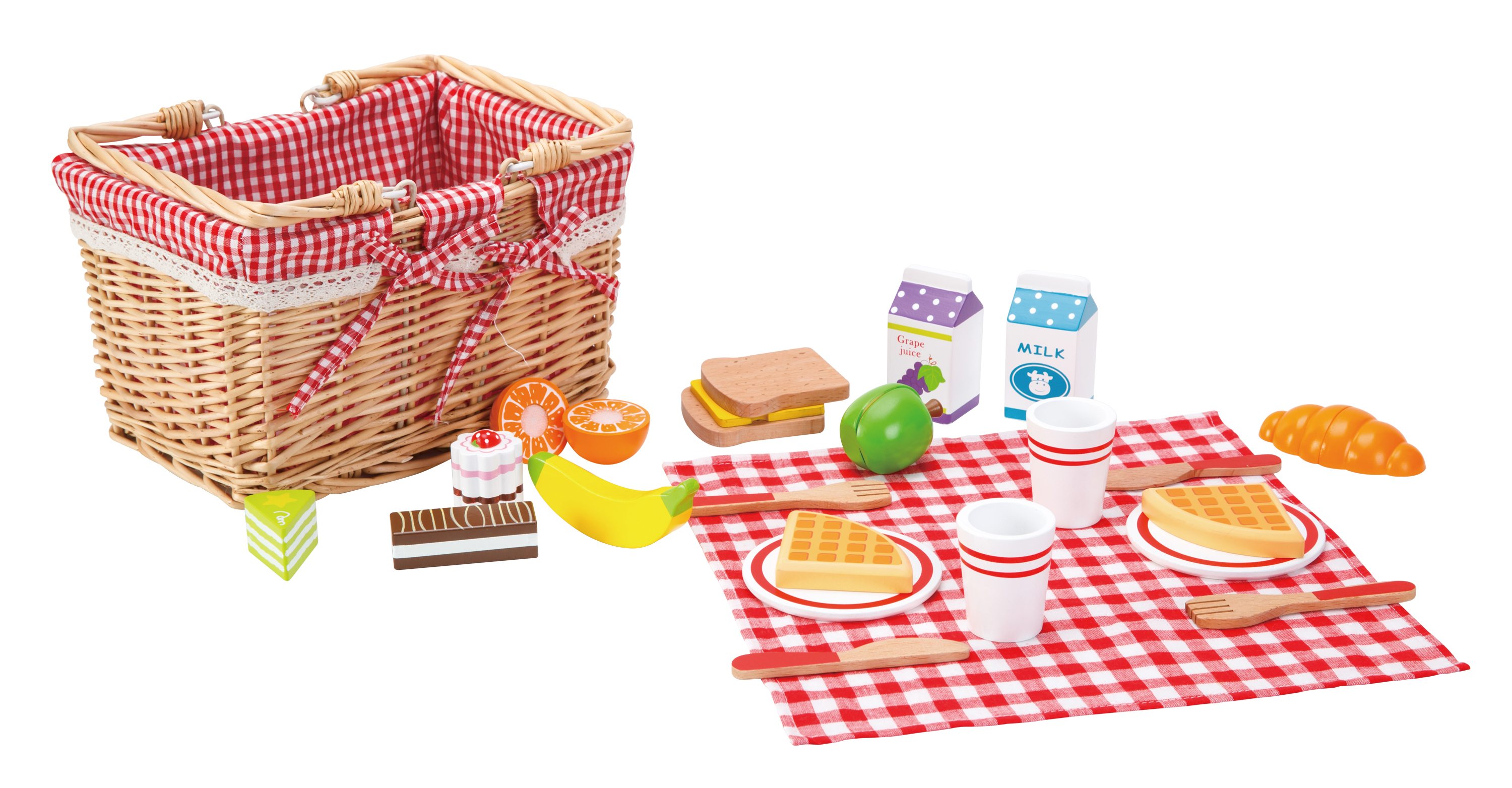 27 Piece Picnic Basket Playset