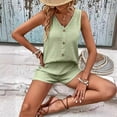 thumbnail image 3 of MORTTIC Women's Sleeveless Lounge Set 2 Piece Summer Tank Top and Shorts Outfit for Casual Daily Wear & Travel, S, 3 of 5