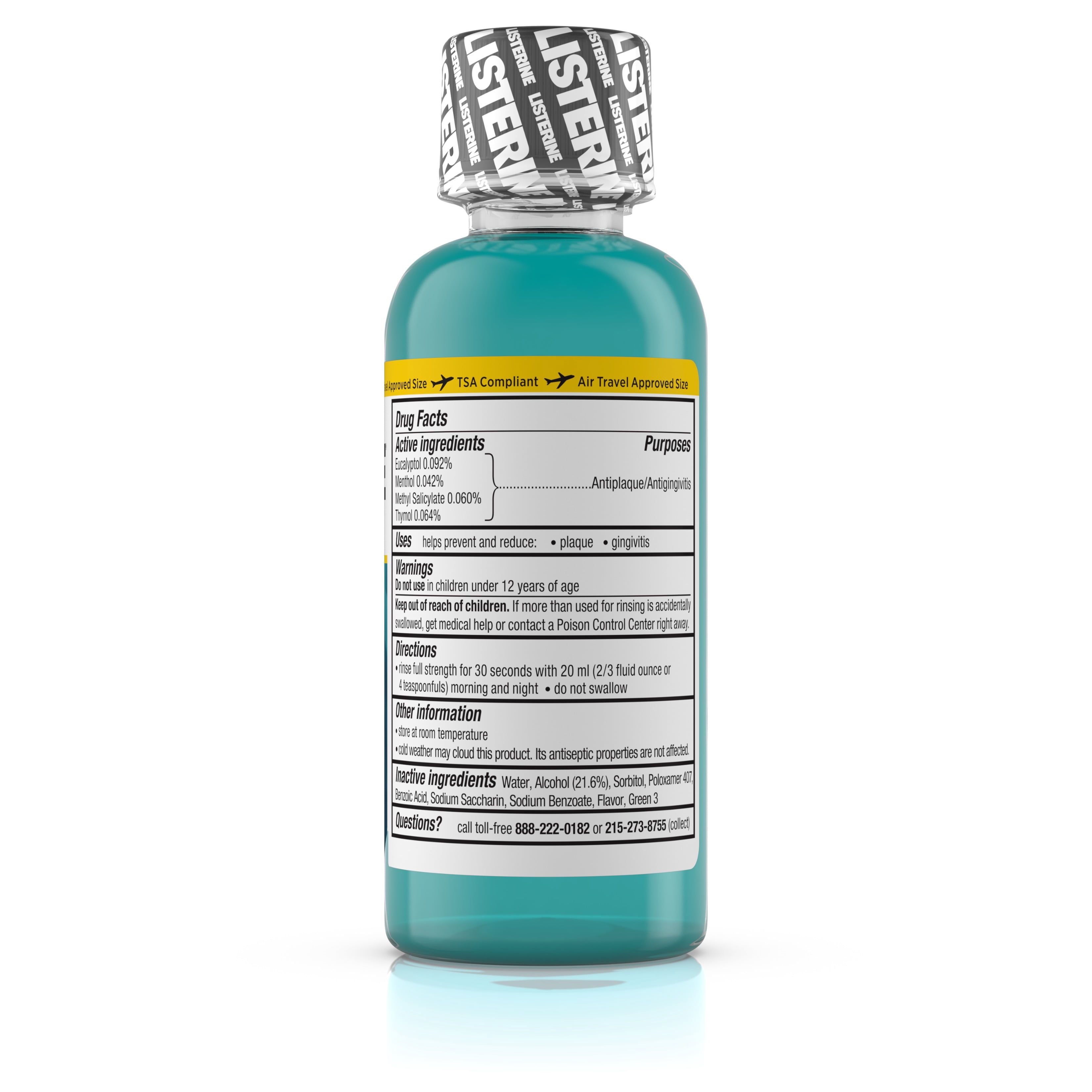 Listerine Antiseptic Mouthwash, Cool Mint, 3.2 Fluid Ounces, 10 Pack