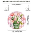 thumbnail image 2 of YWIYIUD 1PC 7.87 X 7.87 X 0.2 Inches Happy Mother'S Day RoundShaped WelcomeSign Colorful Floral HangingFront Door Decoration Suitable for Mother'S Day Gift, 2 of 8