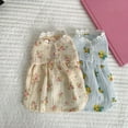 thumbnail image 3 of shenmeida Dog Dress Puppy Princess Floral Pattern Skirt Pet Apparel Clothes Doggie for Small Dogs Cats Spring Summer, 3 of 7