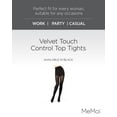 thumbnail image 2 of MeMoi Velvet Touch Control Top Tights - Womens - Female (Small/Medium, Black), 2 of 7
