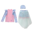 thumbnail image 4 of Miaoju Girls Tankini Swimsuits Size 14-16 Cutout Bikini Set Spaghetti Strap Tankini 3-Piece Cute Ruffle Girls Dress Up Clothes, 4 of 4