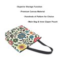 thumbnail image 3 of FORMRS Womens Canvas Tote Bag with Zipper Inner Pocket Shoulder Handbag, Vibrant Floral, 3 of 7