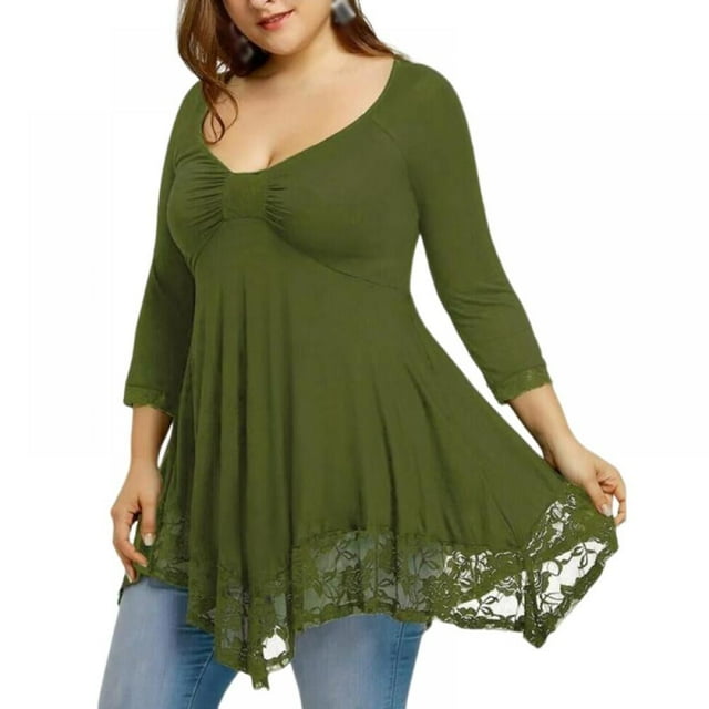 Women‘s Dress Sweet & Cute V-Neck Long Sleeve Mini Dress Tops