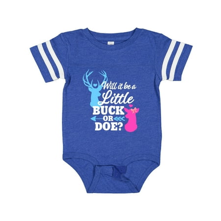 

Inktastic Gender Reveal Will It Be a Little Buck or Doe Gift Baby Girl Bodysuit