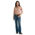 thumbnail image 2 of Wrangler® Women's Long Sleeve Western Snap Plaid Shirt, Sizes S-3XL, 2 of 5