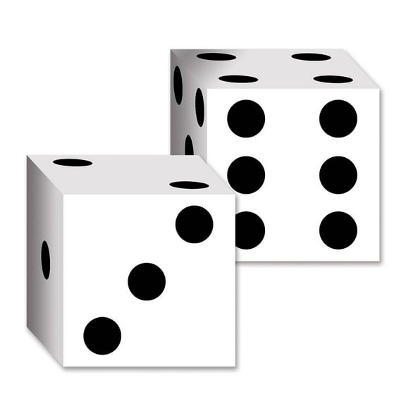 Party Central Club Pack of 24 Black and White Casino Dice Party Favor Boxes 6.5"