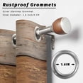 thumbnail image 2 of Outdoor Curtains for Patio Waterproof, Farmhouse Beige Brown Outdoor Privacy Panels Grommet, Vintage Wooden Striped Blackout Outside Curtains for Porch/Cabana/Pergola/Gazebo 54"x84", 2 Panels, 2 of 8