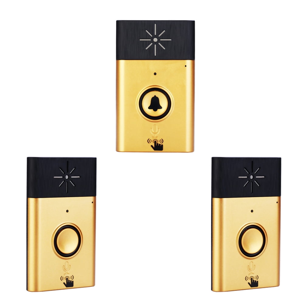 Portable Wireless Voice Two-Way Intercom Indoor/Outdoor Movable Adjustable Volume Doorbell Intercom Doorbell
